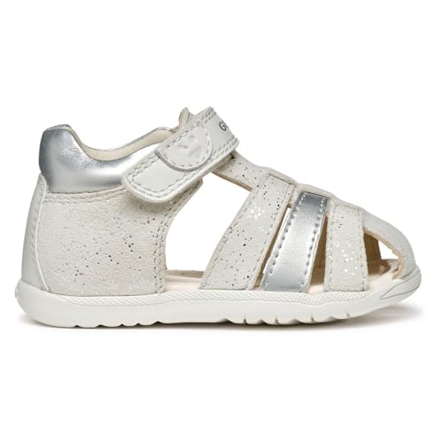 Detalle de Geox B Sandal MACCHIA Gir 👶 Sandalia Bebé-Niñas, White/Silver