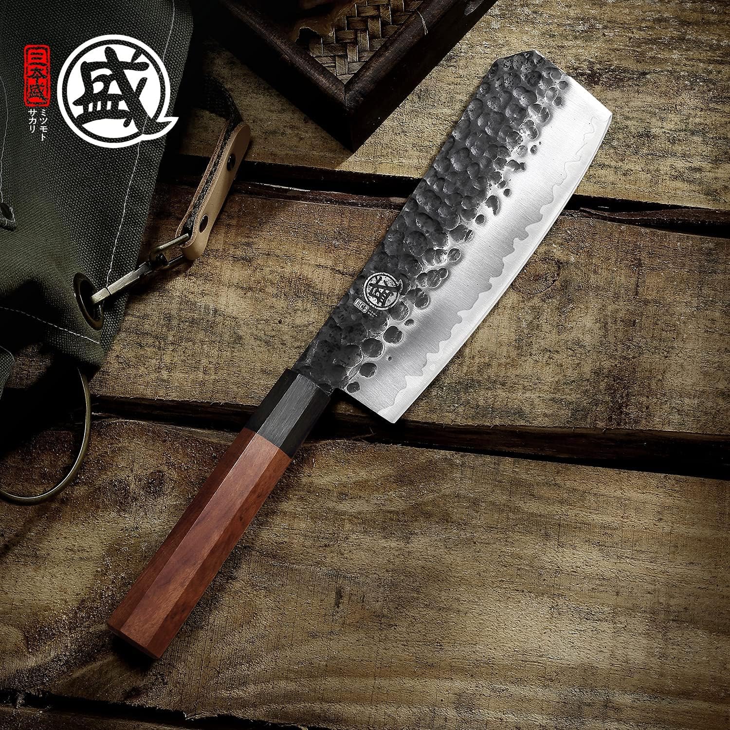 Detalle 2 de MITSUMOTO SAKARI Cuchillo Carnicero Profesional 19cm 🍖