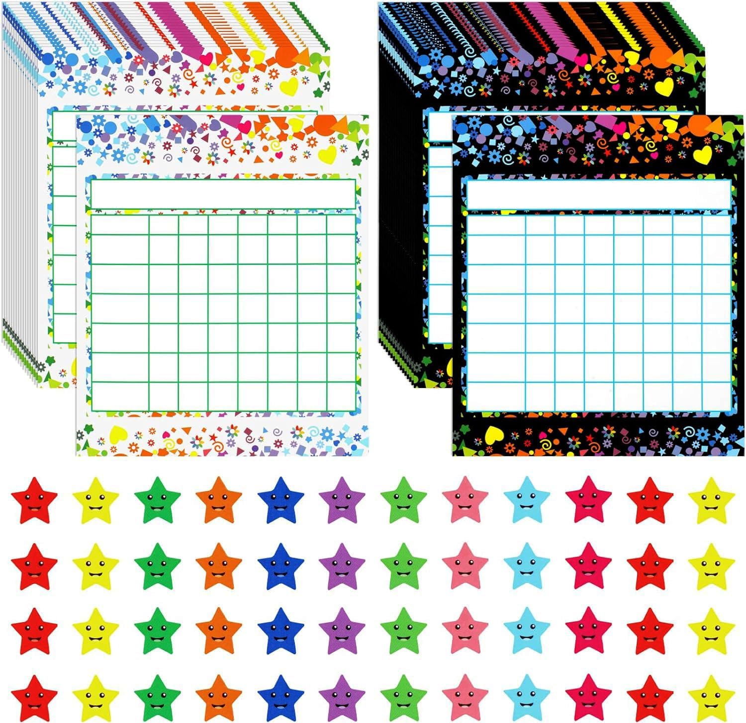 Detalle de Utron 17JLB0001 Reward Chart for Kids, 80-Pack with 2 Designs and 2,160 Star Stickers