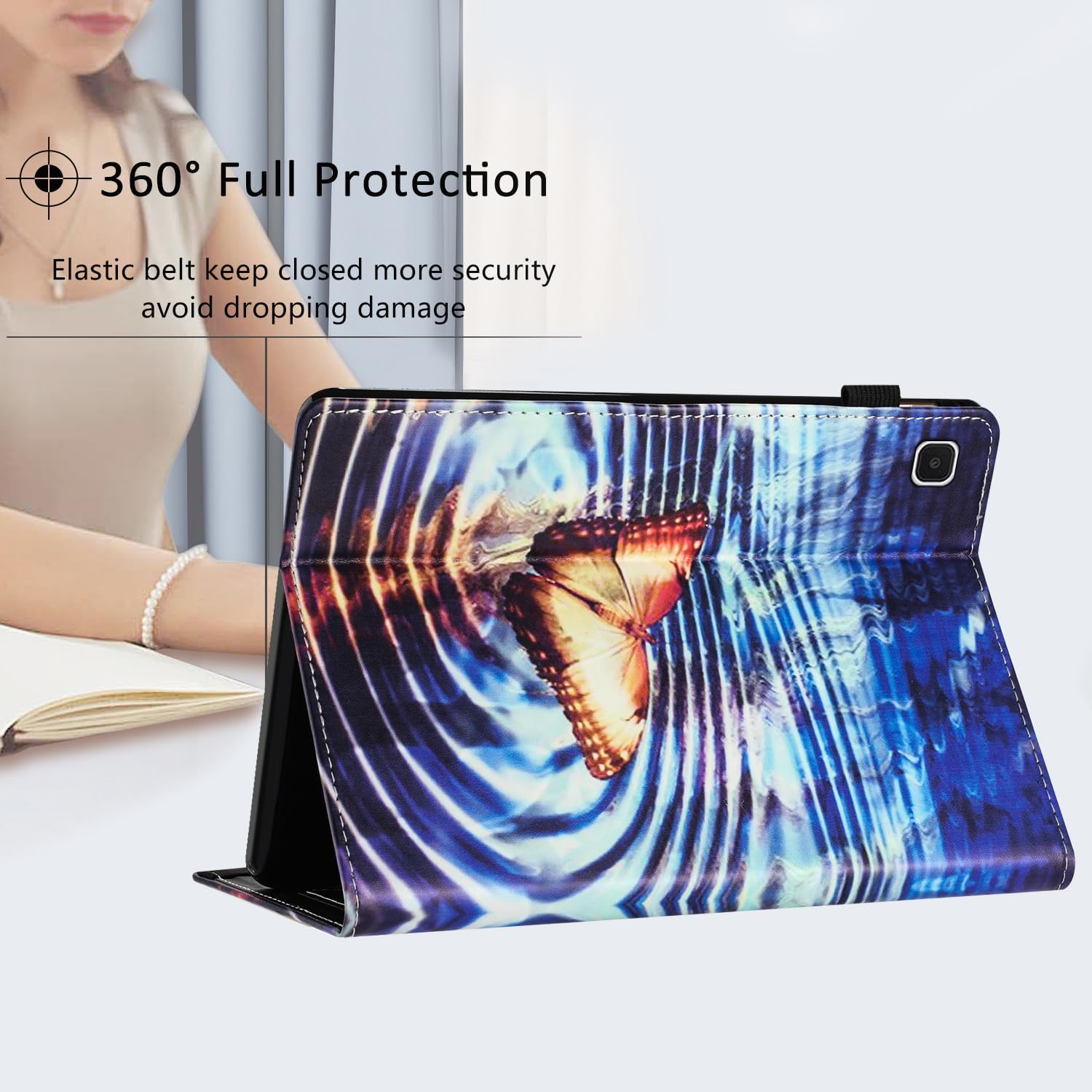 Detalle 1 de LSPCASA Funda para Samsung Galaxy Tab A 10.1👩💻 con ranuras