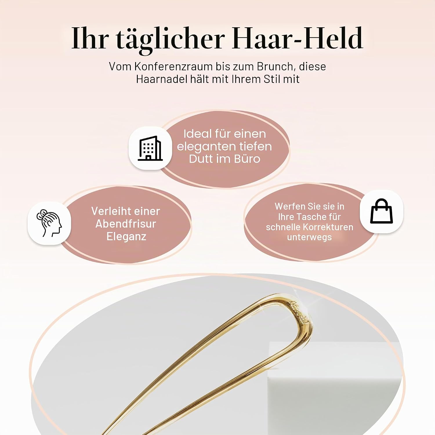 Thumbnail 5 de Kitsch Haarnadel Gold 1 Stück