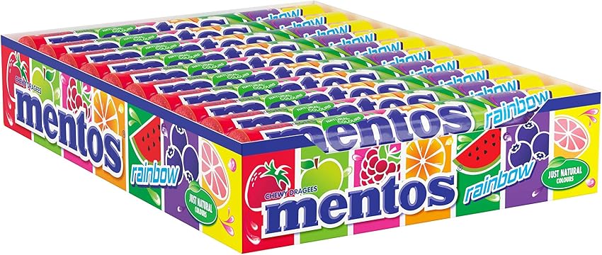 Detalle de Mentos Frutas caramelo masticable 760 g 🍬