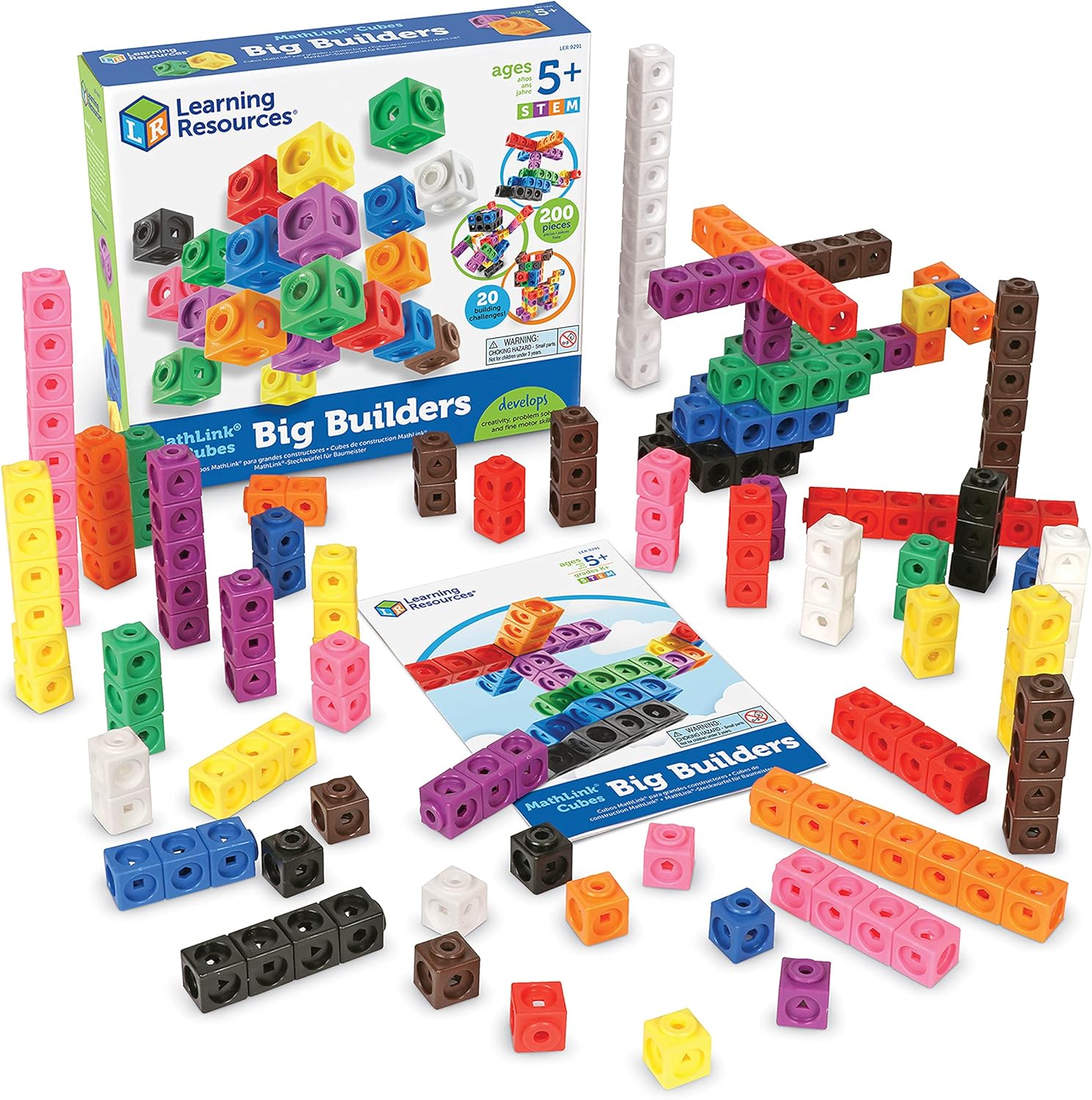 Detalle de Learning Resources MathLink Cubes 200 pezzi