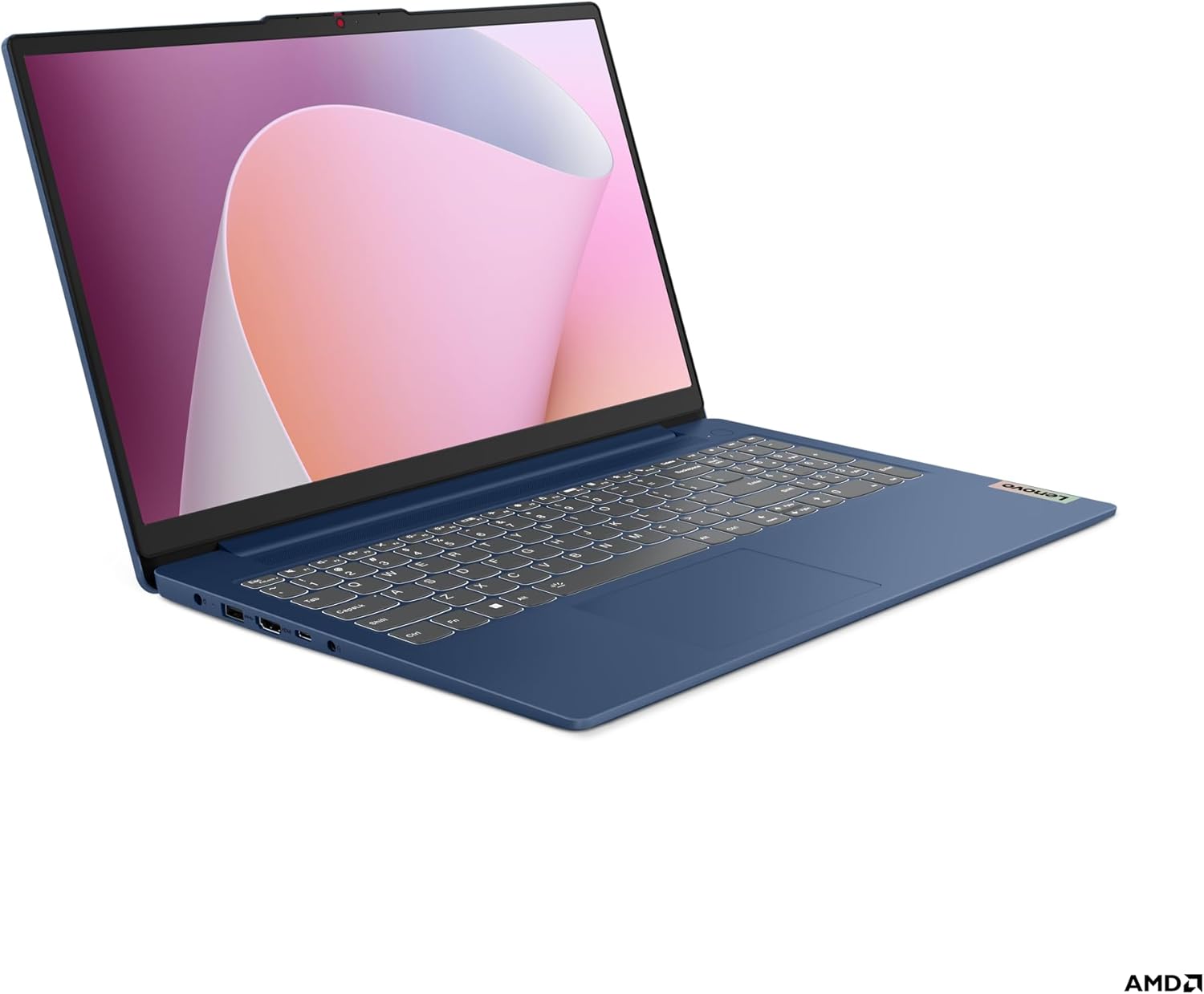 Detalle de Lenovo IdeaPad Slim 3 15.6" FHD – Ryzen 3 7330U, 8 GB RAM, 512 GB SSD, Abyss Blue, Windows 11
