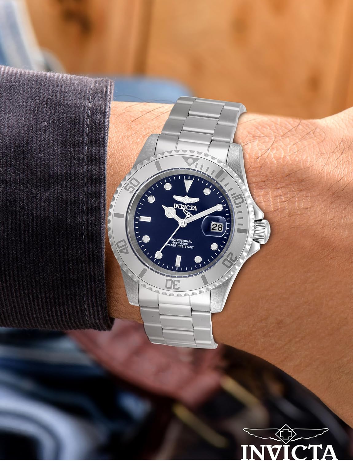Thumbnail 1 de Invicta Pro Diver Edelstahl Herren Quarzuhrwerk – 40 mm, Blau