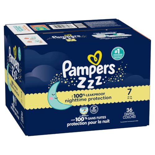 Thumbnail 15 de Pampers ZZZ Overnight Diapers, Size 7 (41+ lbs) – 36 Count