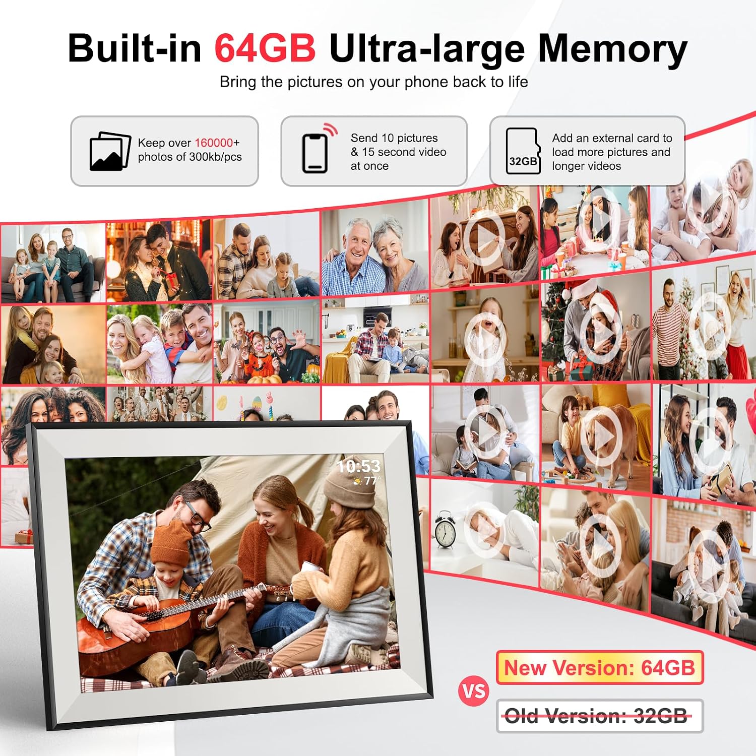 Detalle 2 de Hesmor Frameo 10.1 Inch Digital Photo Frame