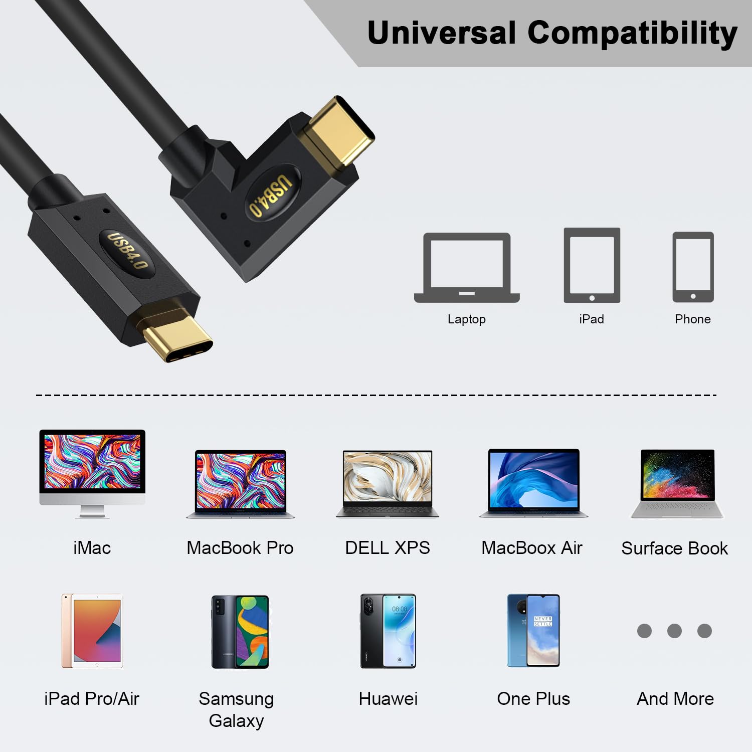 Thumbnail 5 de Maxhood 240W USB C to USB C Cable 60cm