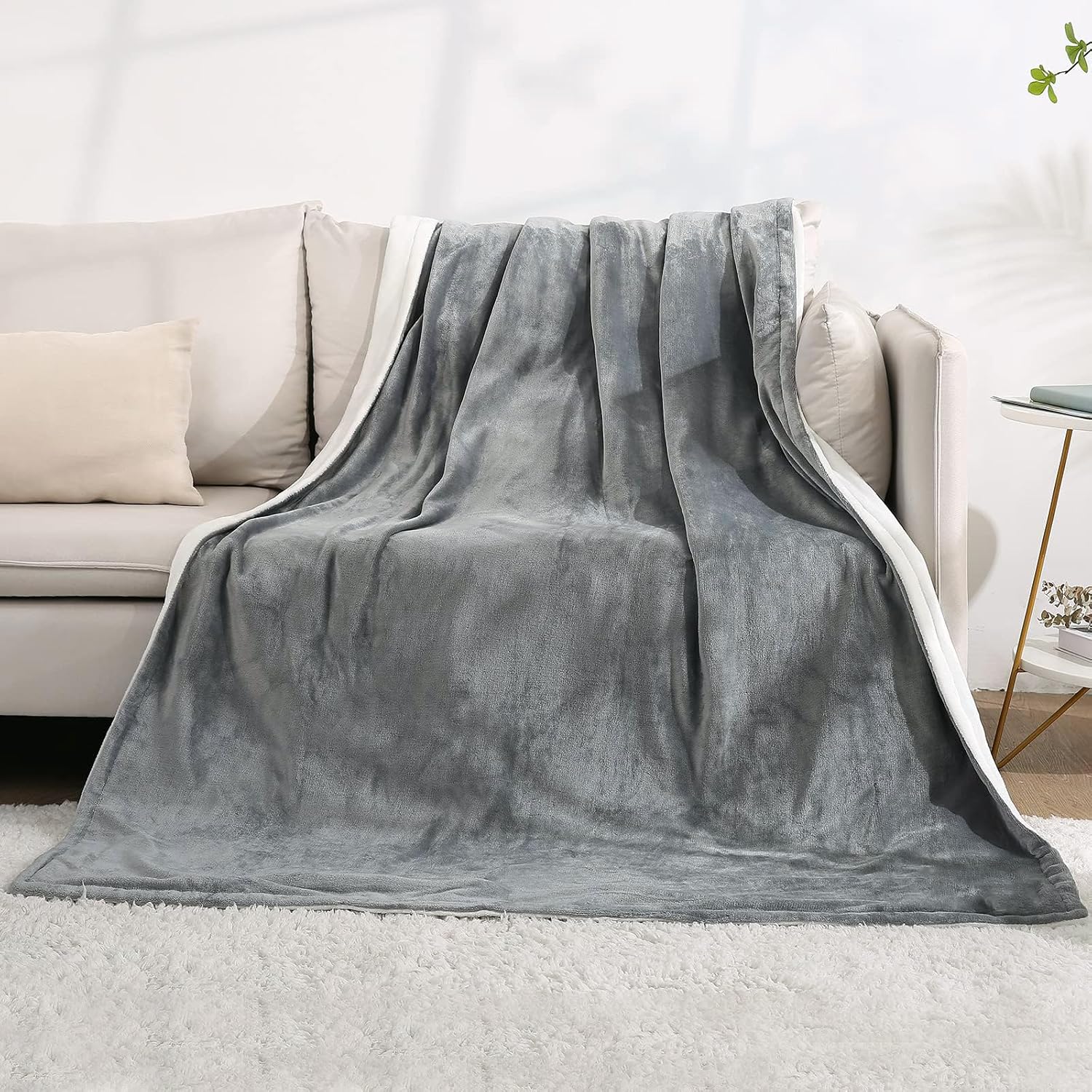 Detalle de CURECURE FPK1813A koc elektryczny 180 × 130 cm, flanelowy, 4 poziomy grzania