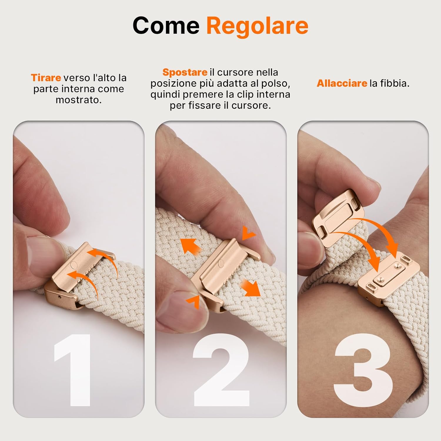 Thumbnail 5 de Fullmosa cinturino elastico intrecciato per Apple Watch con chiusura magnetica (Nylon Solo Loop) 44/45/46/42/49 mm