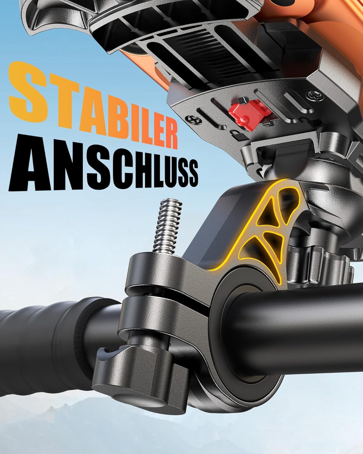 Thumbnail 2 de Glangeh Fahrrad-Handyhalterung mit Sicherheitssperre – 360° Drehbar, kompatibel mit 4,7–6,9 Zoll Smartphones