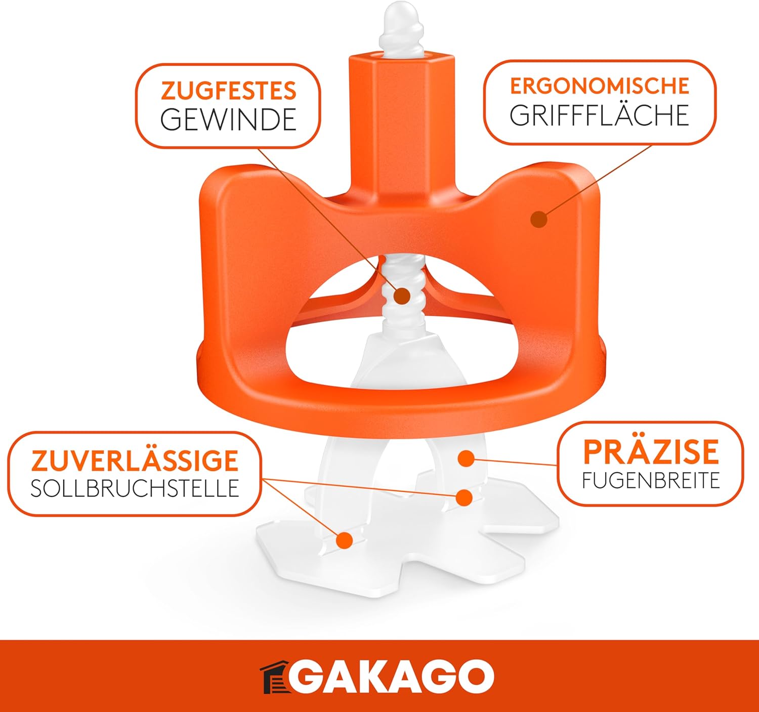 Thumbnail 3 de Gakago Fliesen Nivelliersystem 300-tlg 3 bis 18 mm