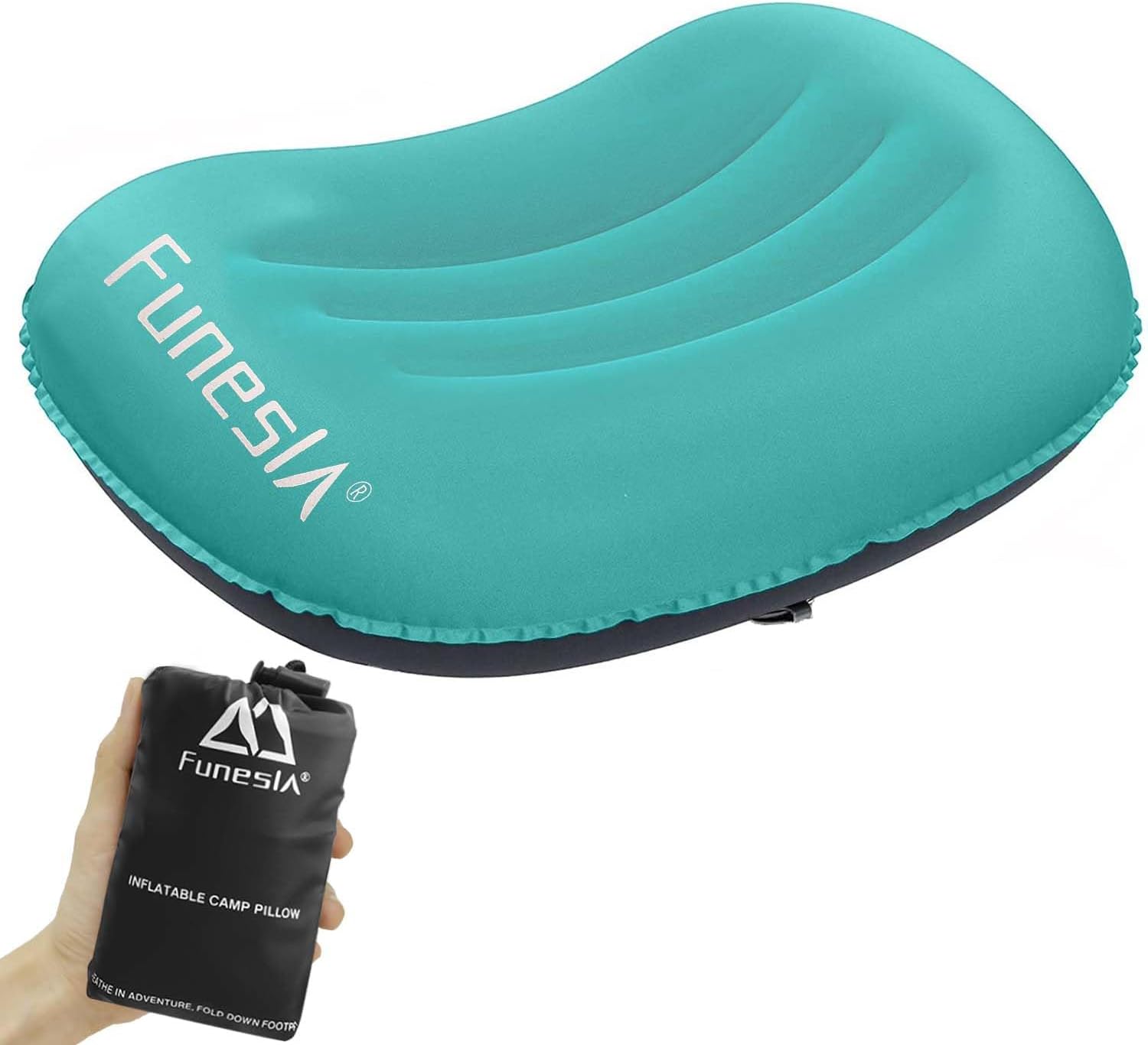 Detalle de Funesla Camping Pillow Inflatable – Ultralight, Compressible Support for Neck & Lumbar