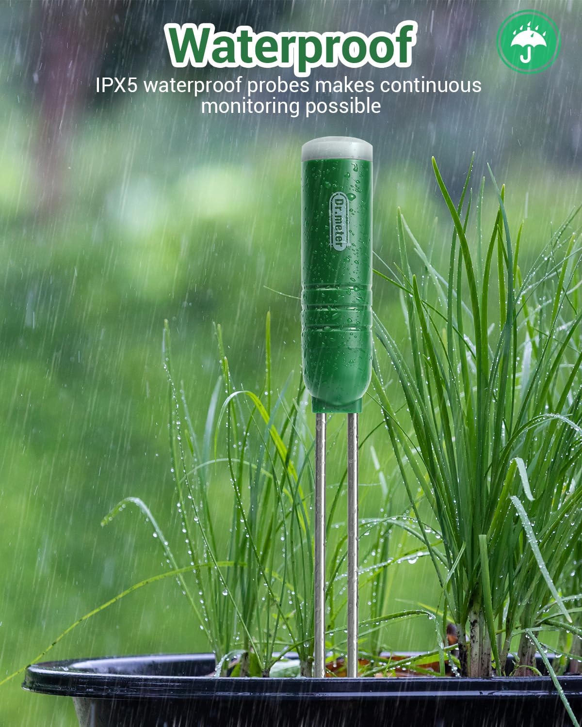 Thumbnail 6 de Dr.meter 4-in-1 Soil Moisture Meter with 300ft Wireless Sensor – Practical Care for Indoor and Outdoor Plants