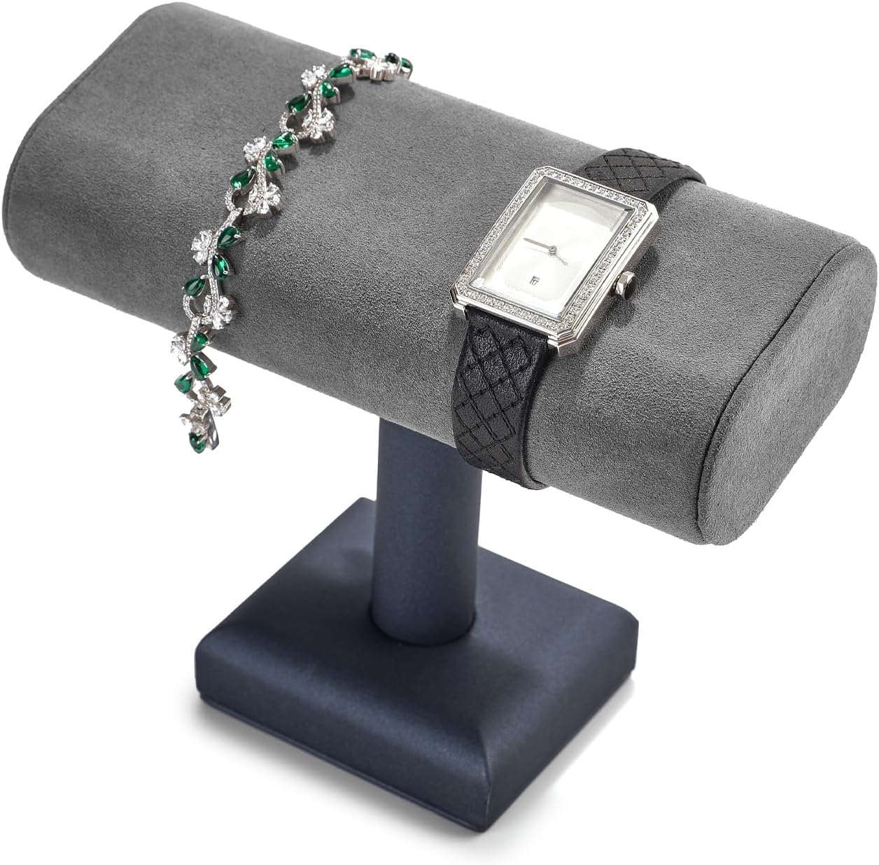 Detalle de Papten Soporte de piel sintética para joyas y relojes