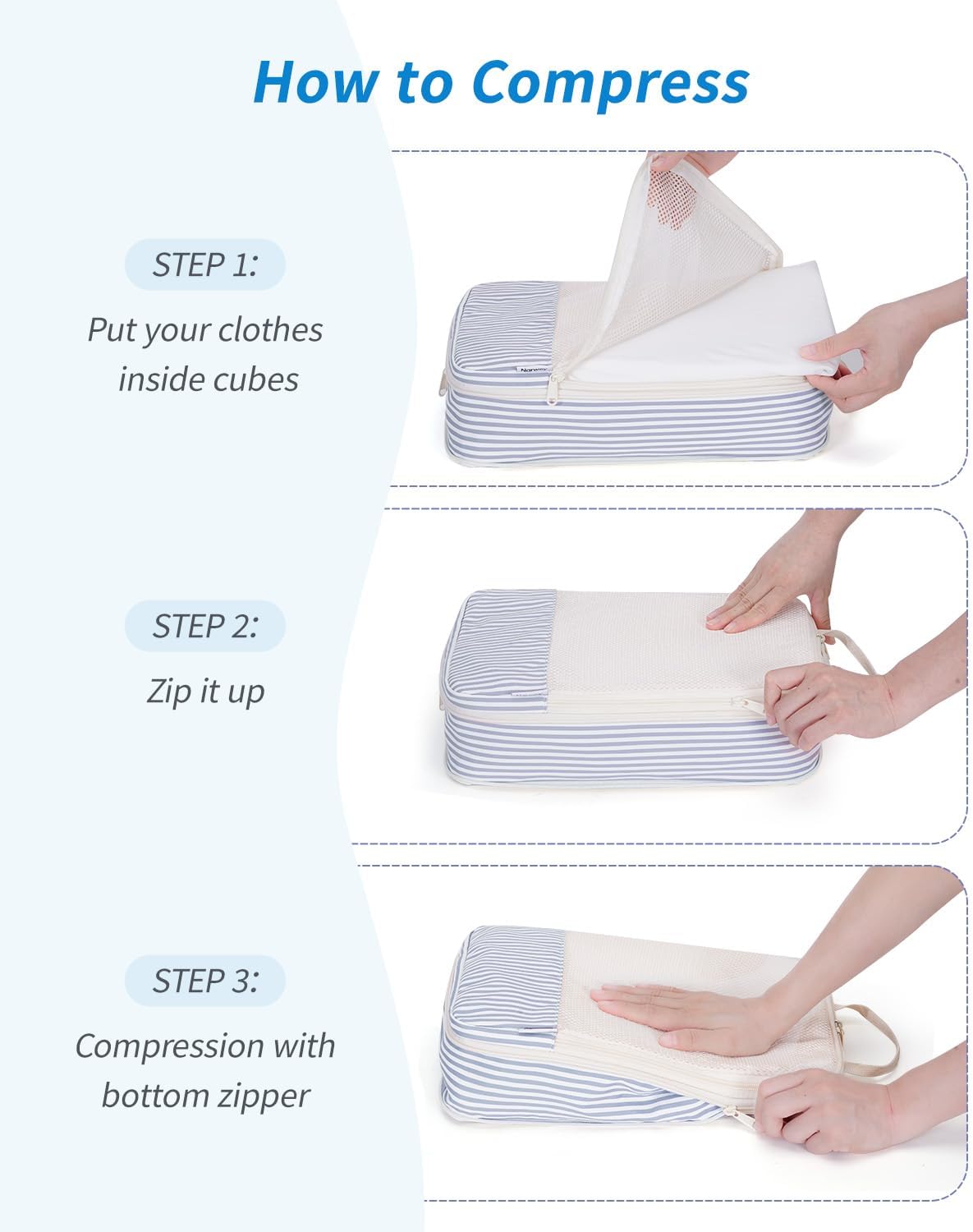 Thumbnail 3 de Narwey 6-set compression packing cubes for travel