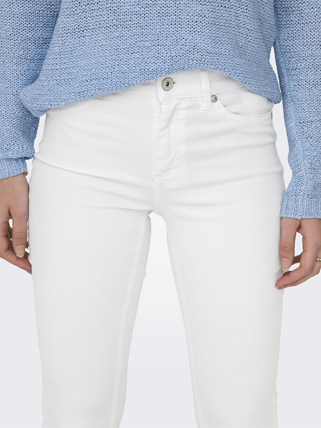 Detalle de ONLY Damen Flared-Jeans ONLBLUSH mit mittlerer Taille (Schlag ab dem Knie)