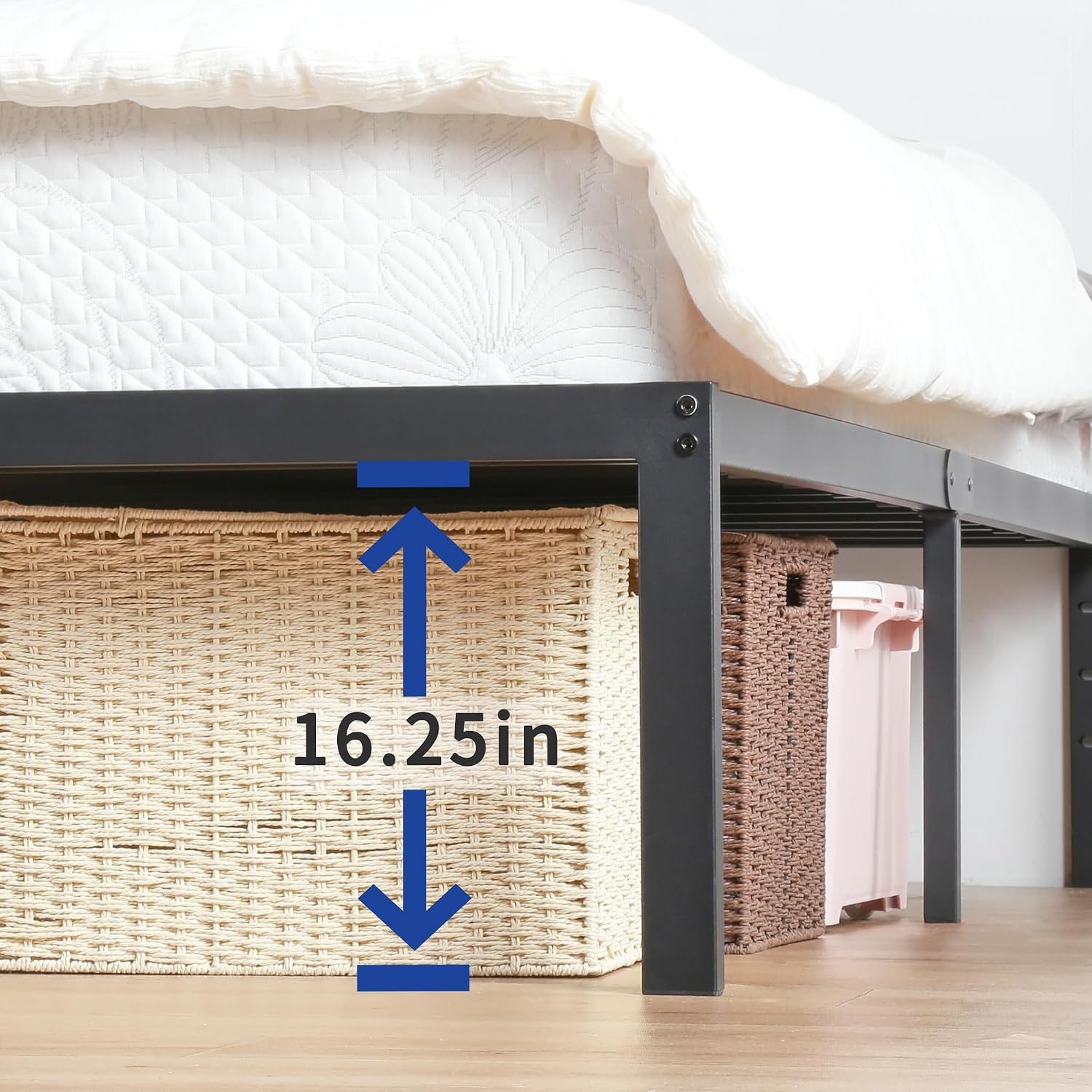 Thumbnail 5 de Olee Sleep Steel Platform Bed Frame, Cal King Size