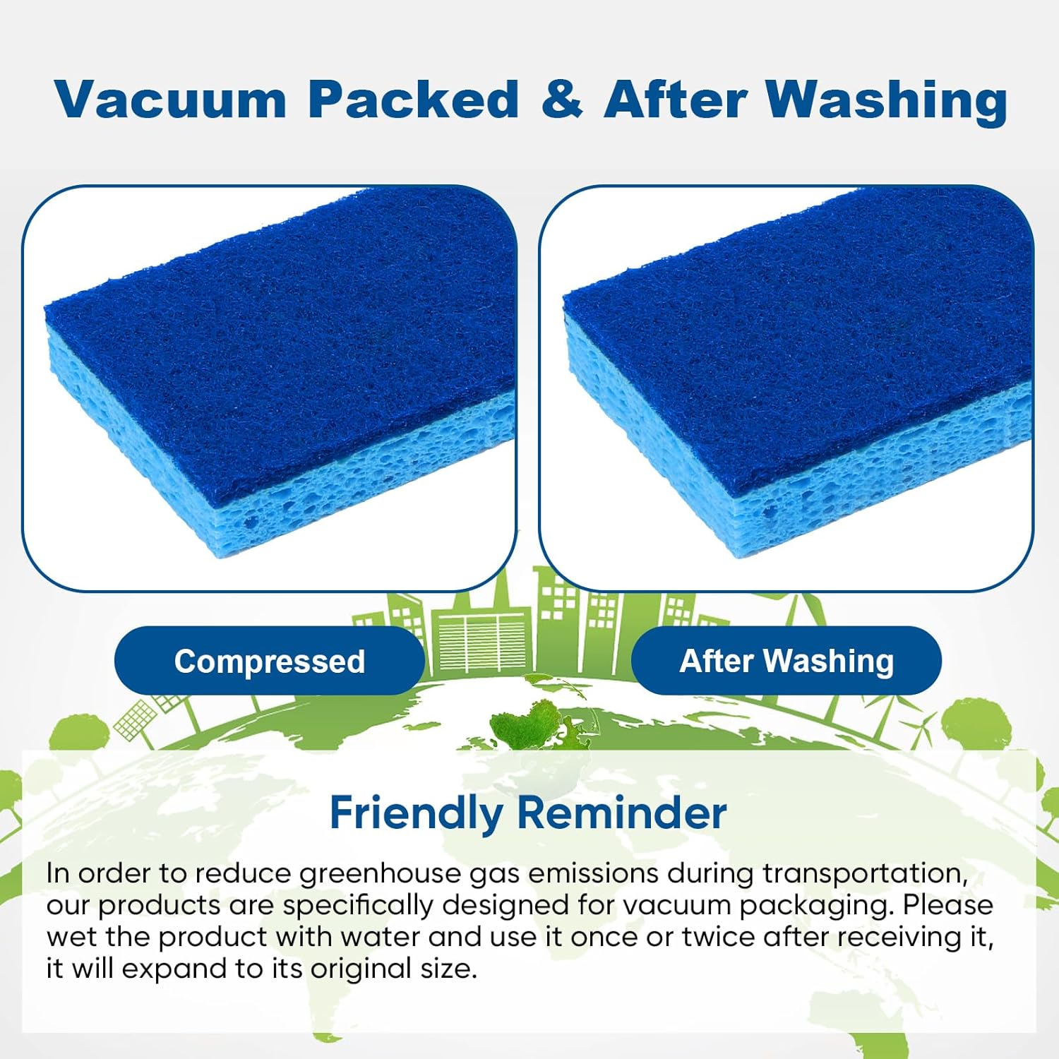 Thumbnail 2 de HOMEXCEL Kitchen Sponges (24 pcs) — Non-Scratch Dual-Sided Scrub & Wipe Sponges