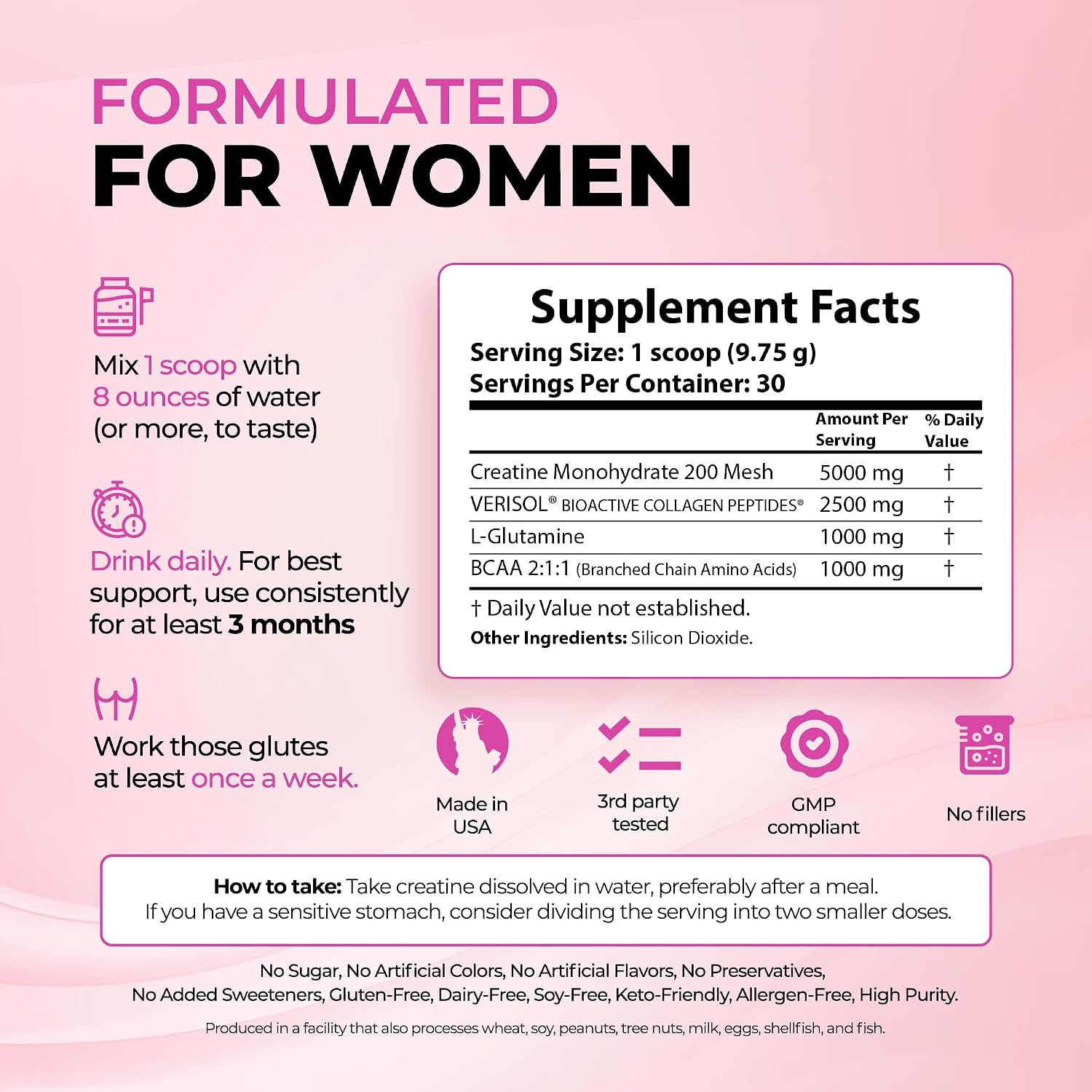 Thumbnail 6 de Bold Buns Creatine for Women Powder with Collagen, BCAAs & L-Glutamine