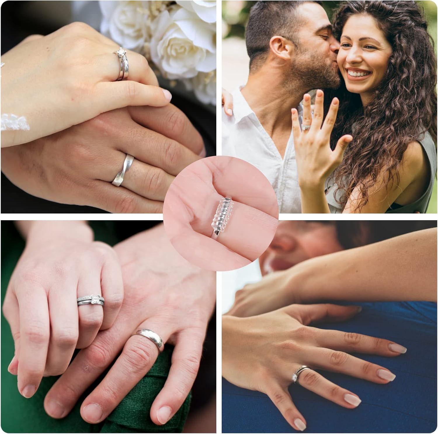 Detalle 2 de Anpro 15 pièces Ajusteur de Taille de Bague – Ensemble Invisible et Jauge