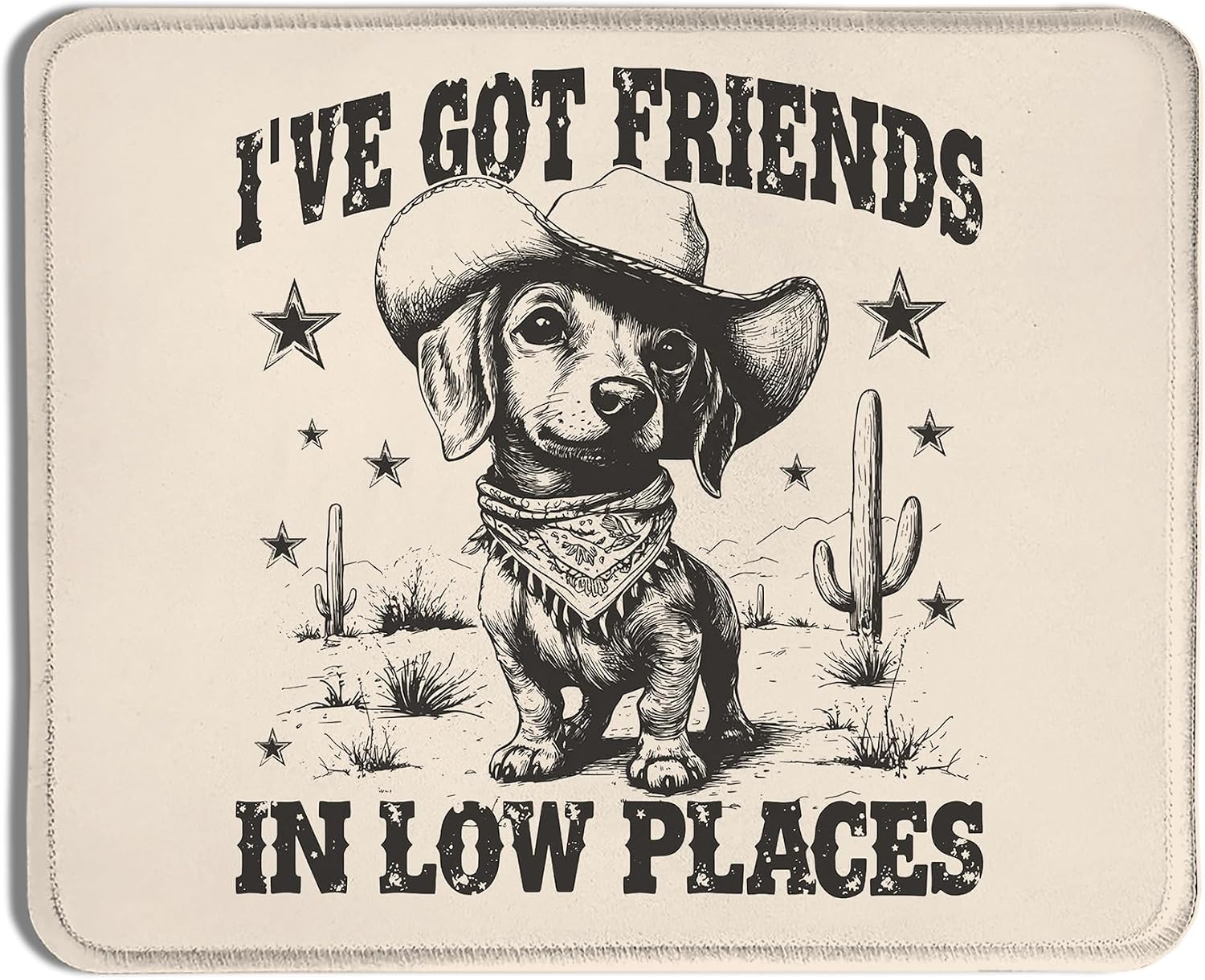 Detalle de Qykwz 025 Dachshund Mouse Pad, 9.5 x 7.9 Inches, Non-Slip Base