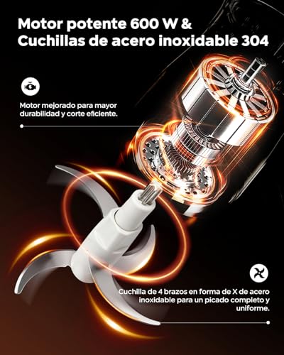 Thumbnail 6 de Bear Picadora de Alimentos 600 W con 4 cuchillas 🍽