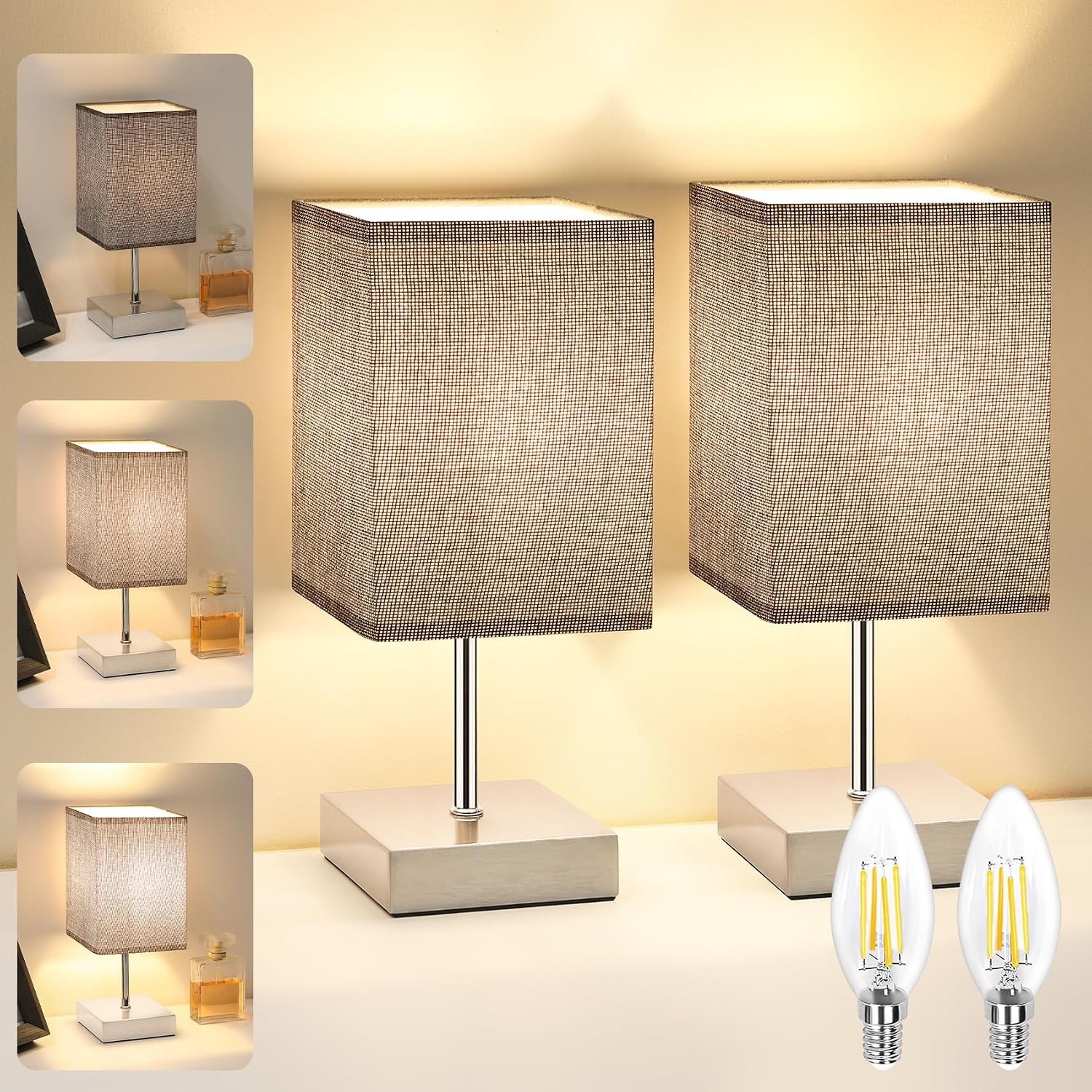 Thumbnail 6 de Totofac Touch Bedside Lamp with USB Ports & 3-Way Dimming ⌛