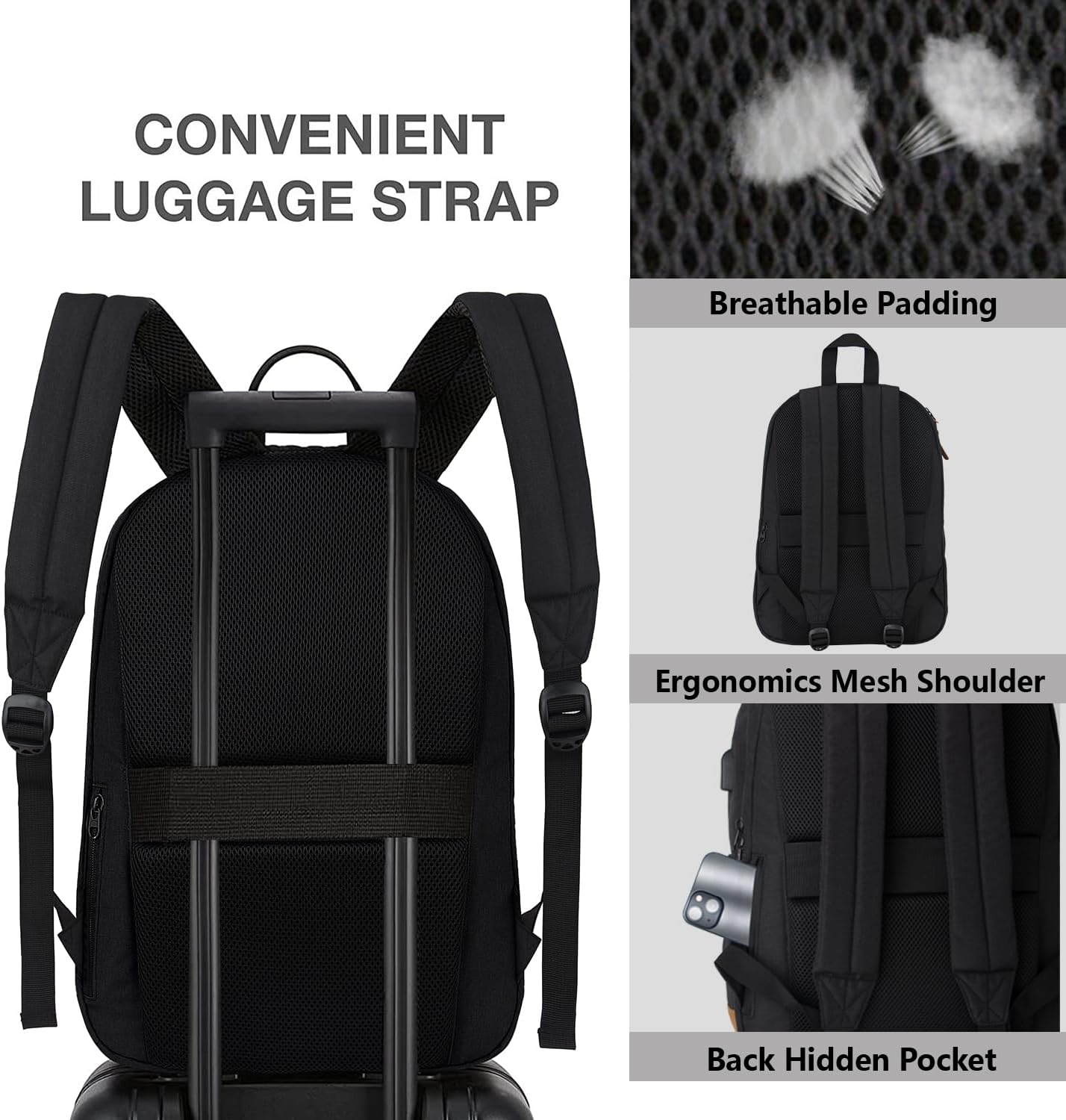 Thumbnail 4 de KEOFID Travel Backpack for Men and Women with USB Charging Port and Anti-Theft Pocket