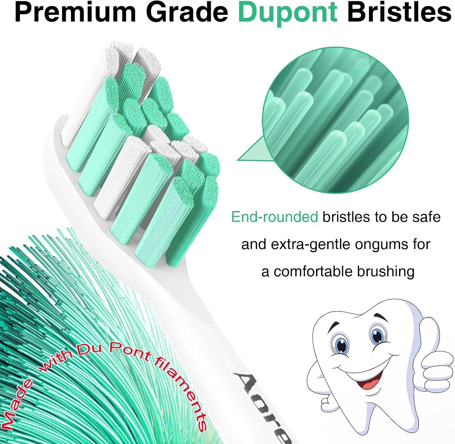 Thumbnail 5 de Aoremon Toothbrush Replacement Heads for Philips Sonicare C2 Plaque Control (10 pcs) with Medium-Firm Dupont Bristles