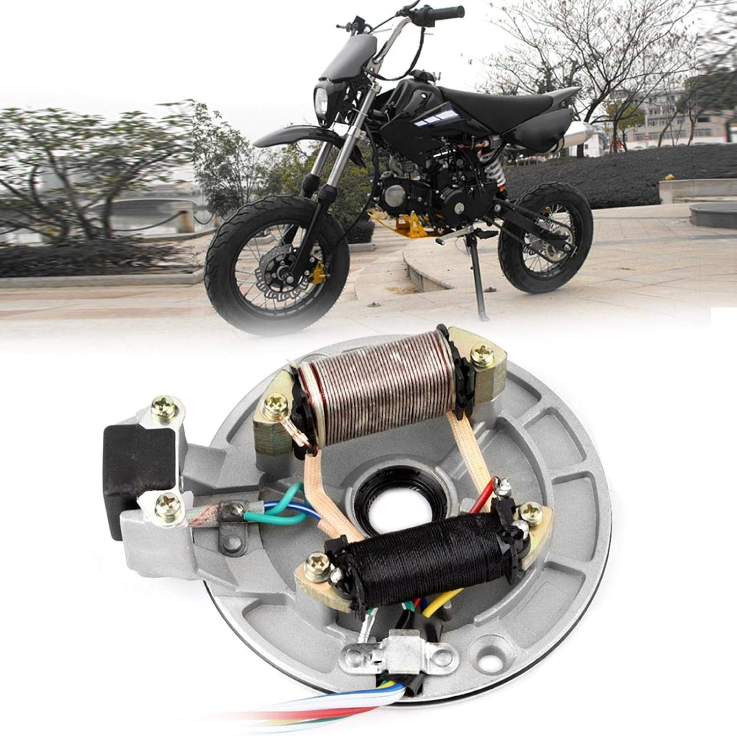 Thumbnail 1 de Akozon statorspole för motorcykel, aluminiumlegering och skruvmontering
