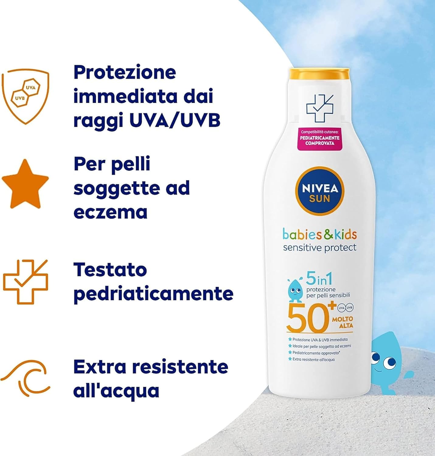 Detalle 2 de NIVEA SUN Kids Sensitive FP50+ 200 ml