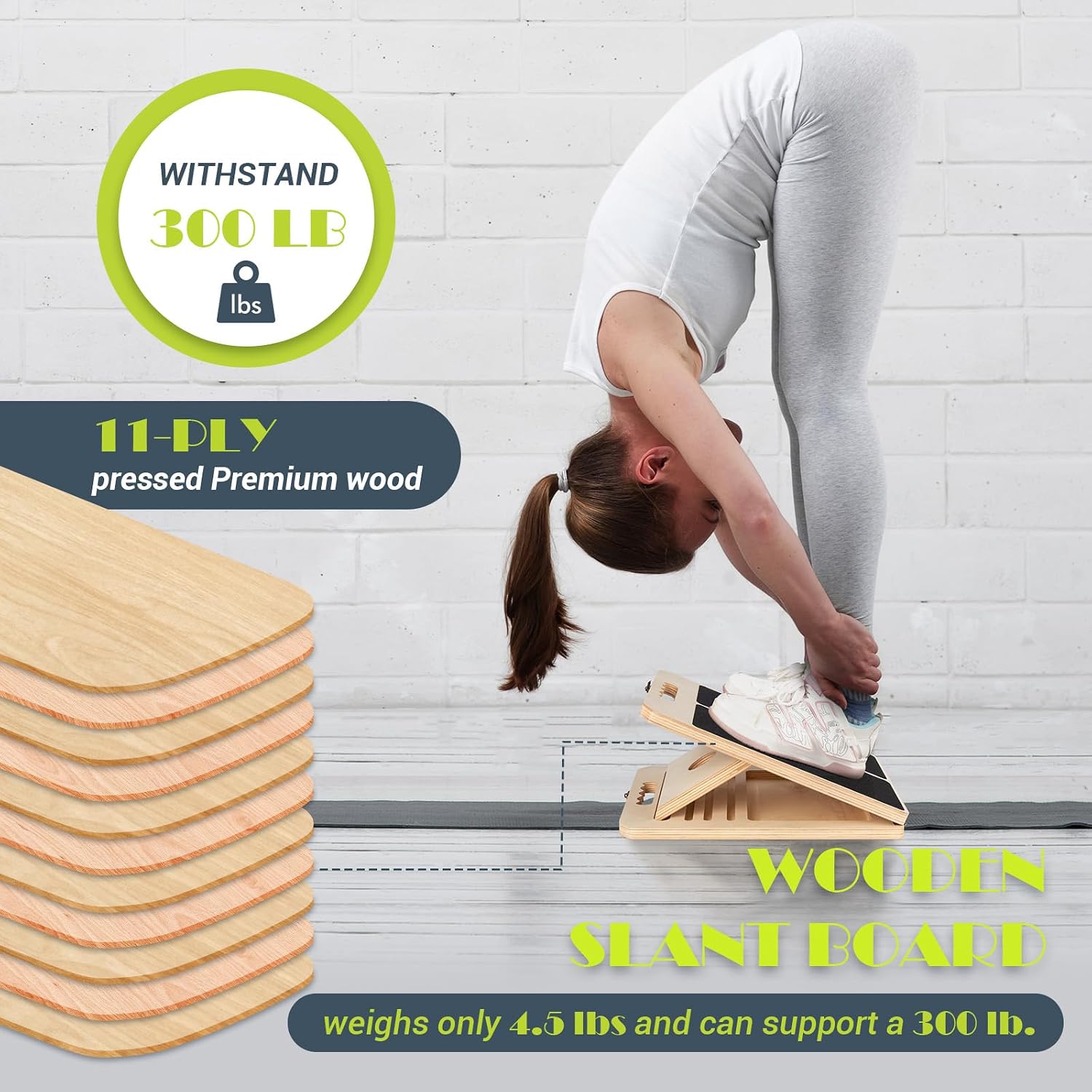 Detalle de Slant Board Adjustable Wooden Calf Stretcher 300lb