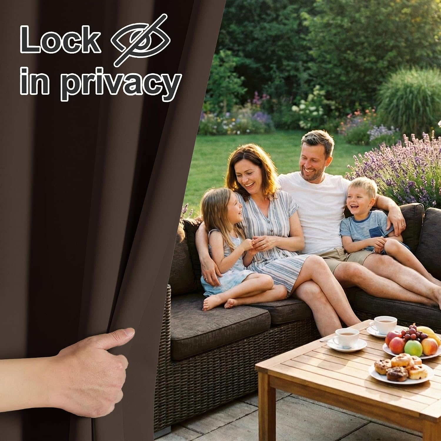 Detalle de RYB Home Outdoor Blackout Curtain, 1 Panel