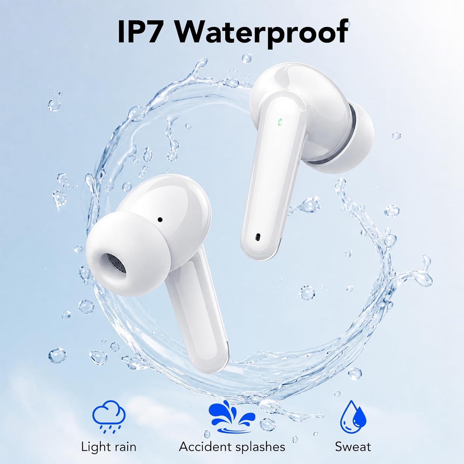 Detalle 2 de 2026 Kopfhörer Kabellos Bluetooth 5.4 – In Ear, IPX7, 50 Stunden Akku, ENC Mikrofone