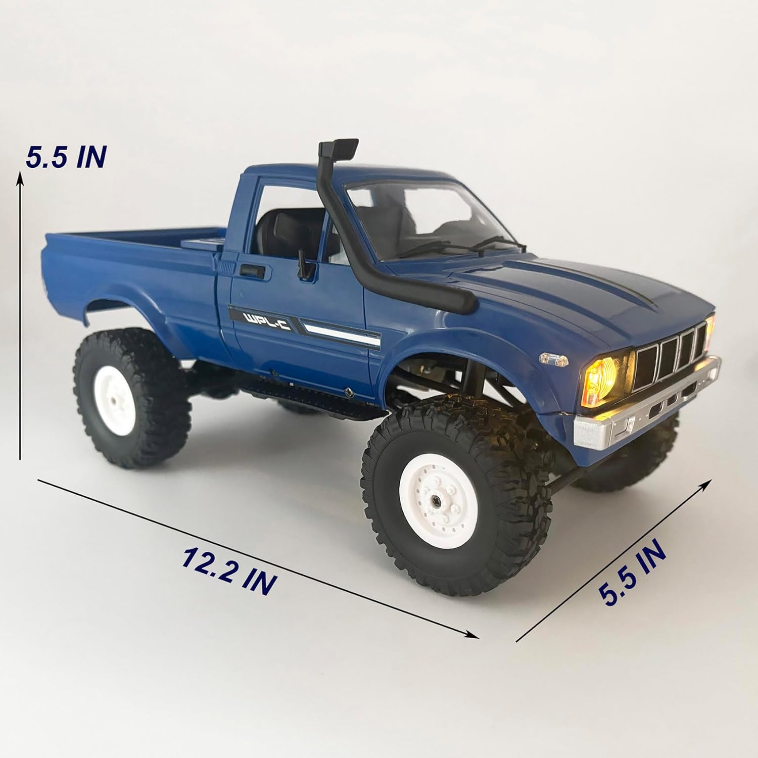 Detalle de Apawband WPL C24 1/16 RC 4x4 Rock Crawler Truck RTR (2.4GHz, Proportional Steering, LED Lights)