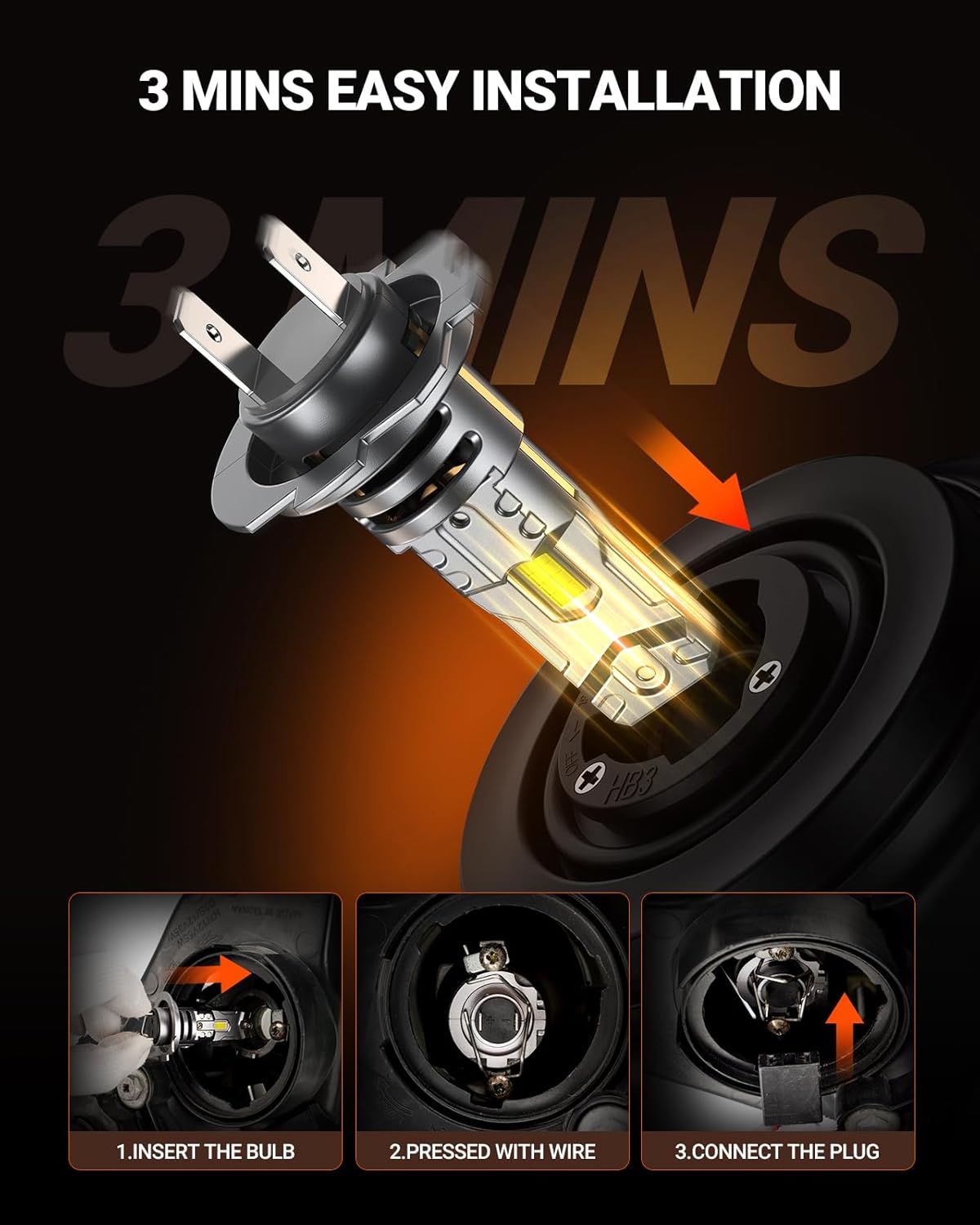 Thumbnail 6 de SEALIGHT H7 LED Headlight Bulb S3 Series (2-Pack) – 44,000LM, 6500K, Canbus Ready, 60,000 Hours, 3-Minute Install