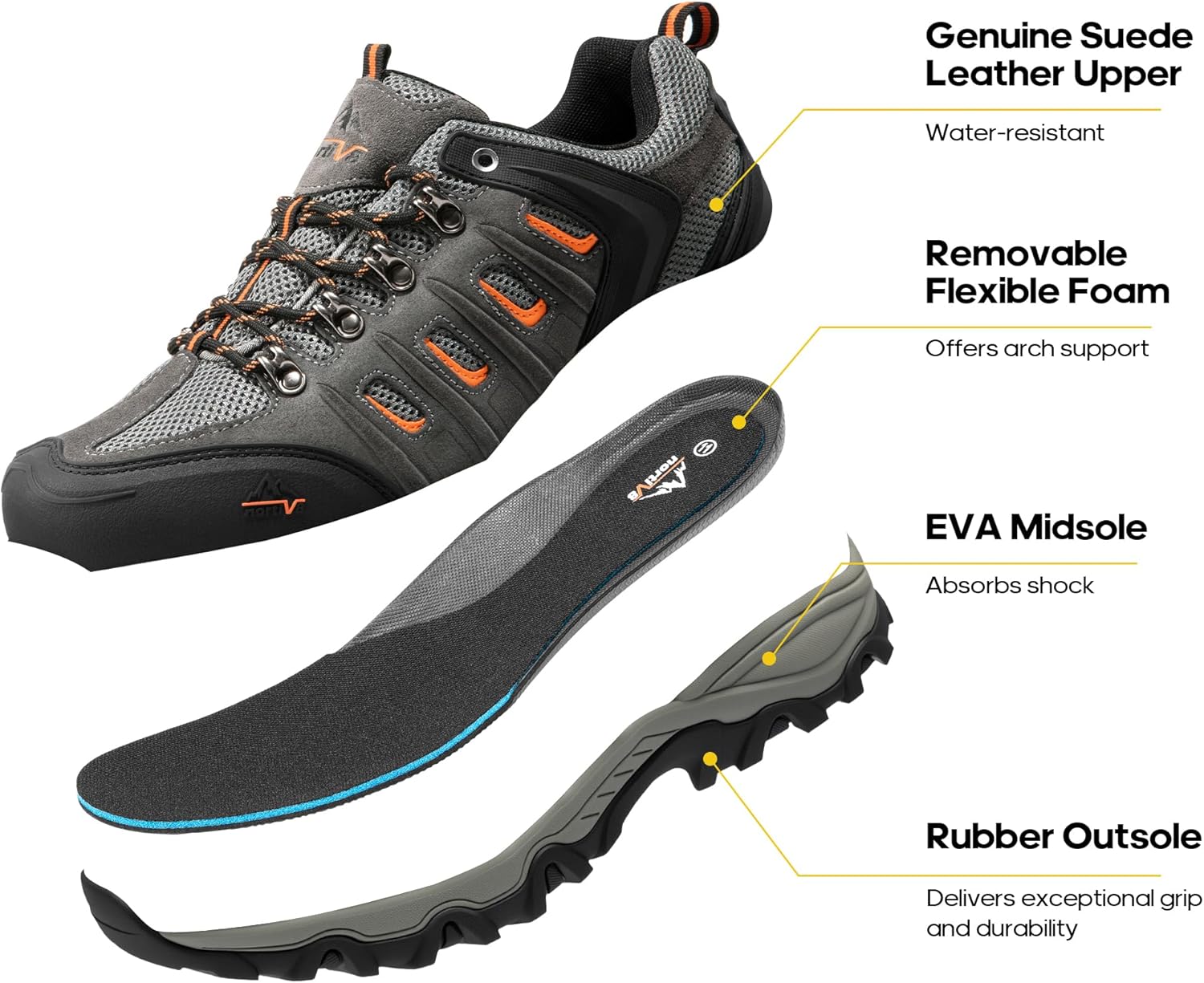 Thumbnail 4 de NORTIV 8 Scarpe da Trekking Uomo: impermeabili, traspiranti e robuste per all'aperto