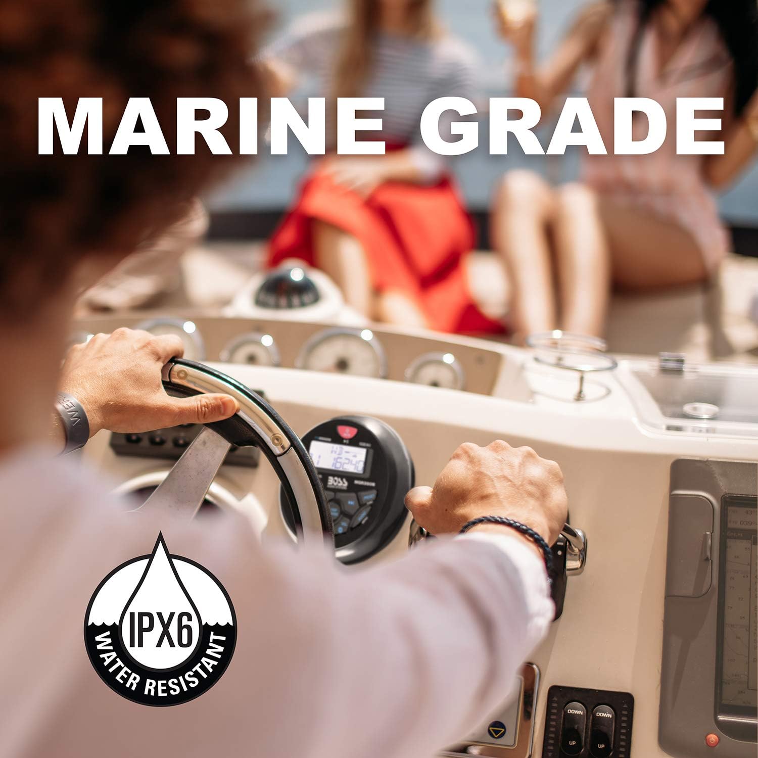 Detalle de BOSS Audio MGR350B Marine Boat Stereo Gauge Receiver with Bluetooth