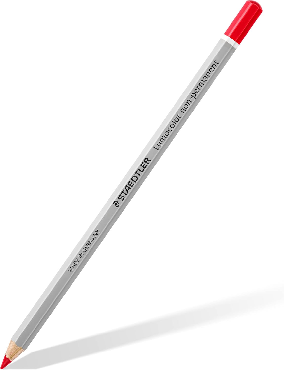 Detalle 2 de Staedtler Lumocolor 108-2, Lápices de madera rojos, 12 unidades ✏