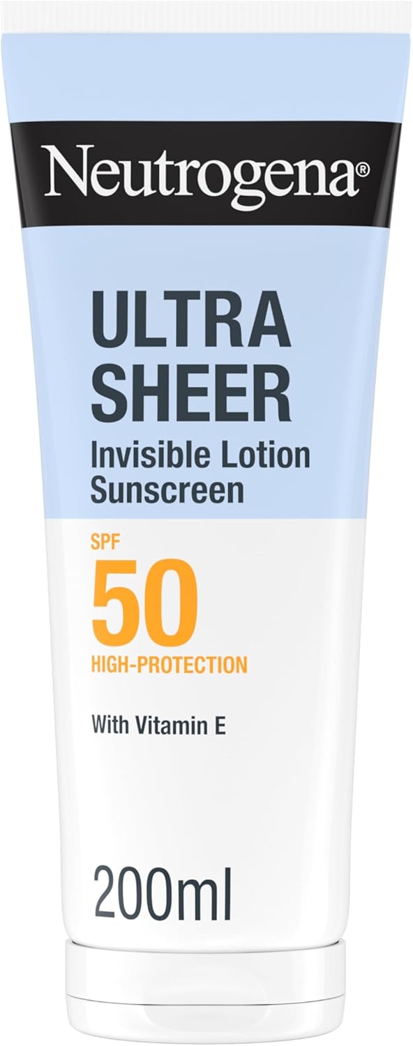 Detalle de Neutrogena Ultra Sheer Lozione Idratante Invisibile SPF 50 – viso e corpo, 200 ml