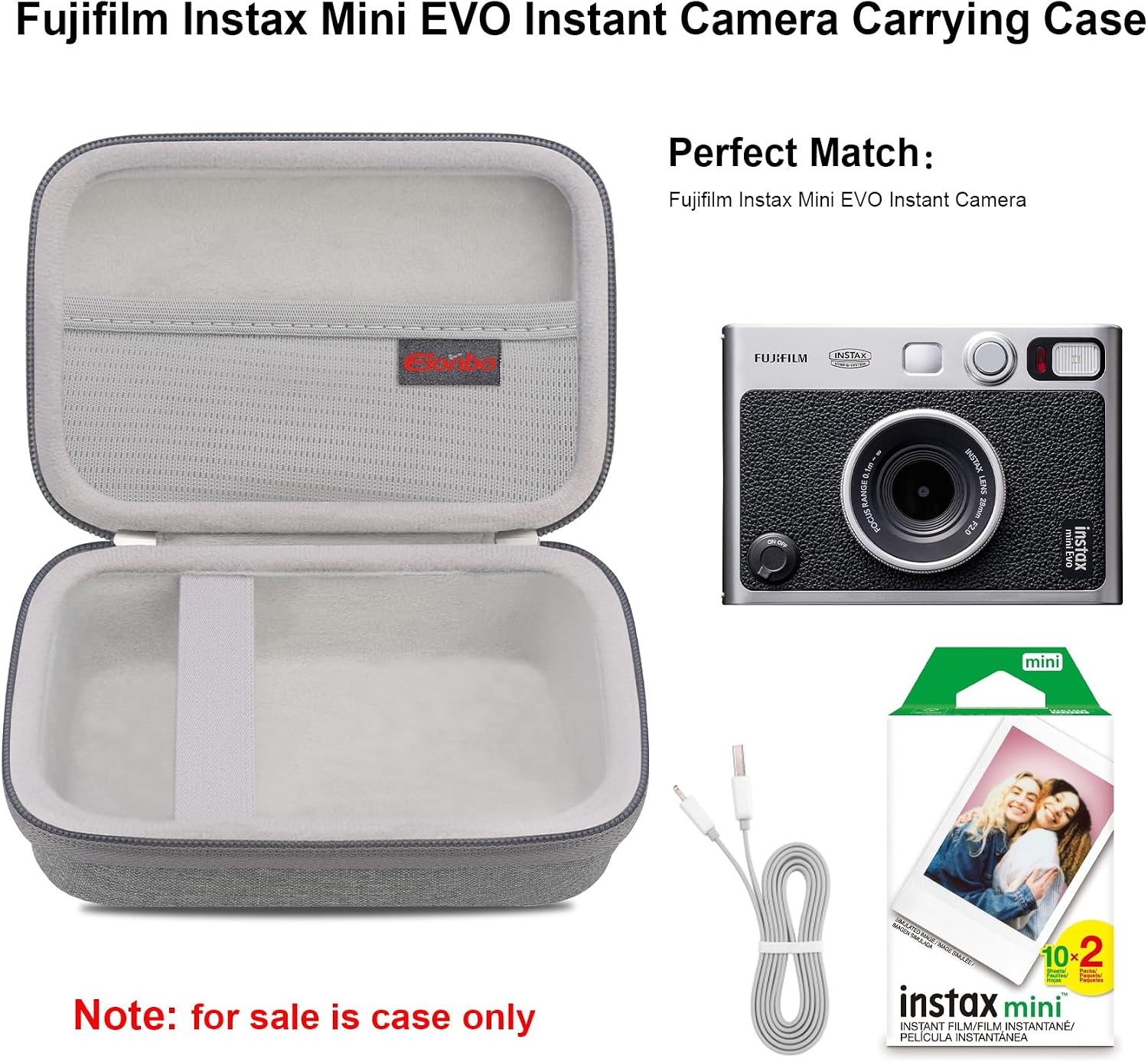 Thumbnail 1 de Elonbo Camera Carrying Case for Instax Mini EVO