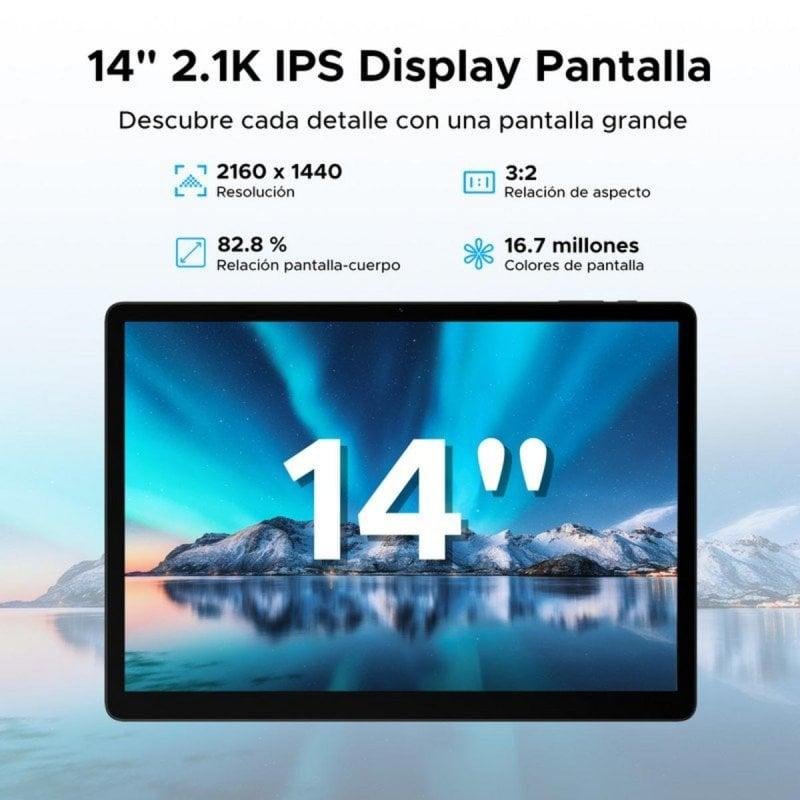 Detalle 2 de Doogee Tab E3 Max 4G de 14" con 32 GB/256 GB en Negro: ficha de compra práctica