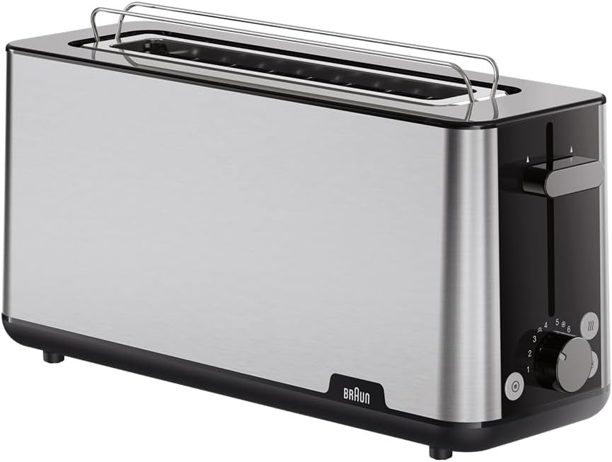 Braun PurShine HT 1610 BK – toster z długą szczeliną 25 cm i 8 poziomami opiekania
