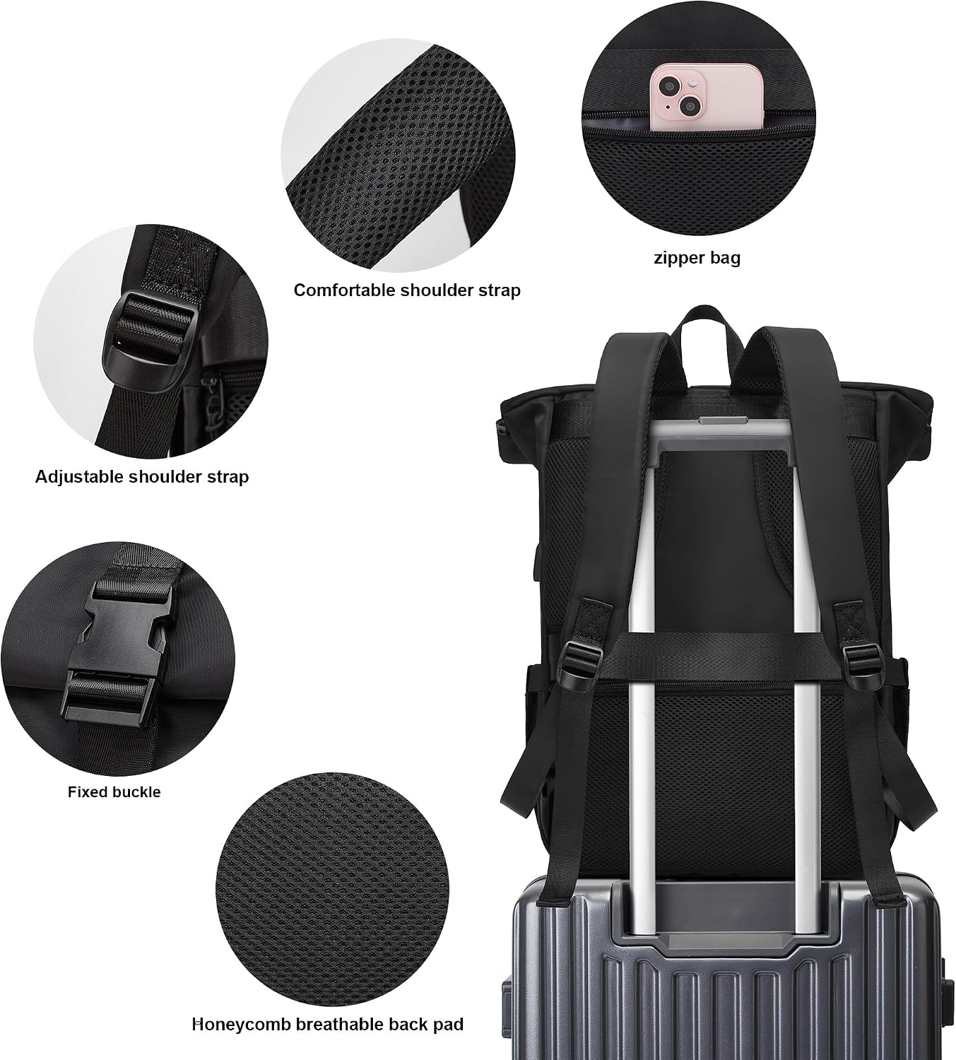Detalle de YTL Rolltop Rucksack 17 Zoll