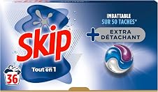 Detalle de Skip Lessive Capsules Tout-en-1 Extra Détachant 36 lavages