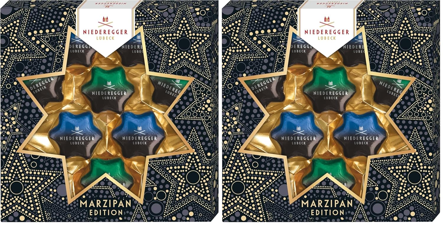 Thumbnail 1 de Niederegger Marzipan Sterne „Dark Edition“ (125 g) – nussig-herb in Sternform