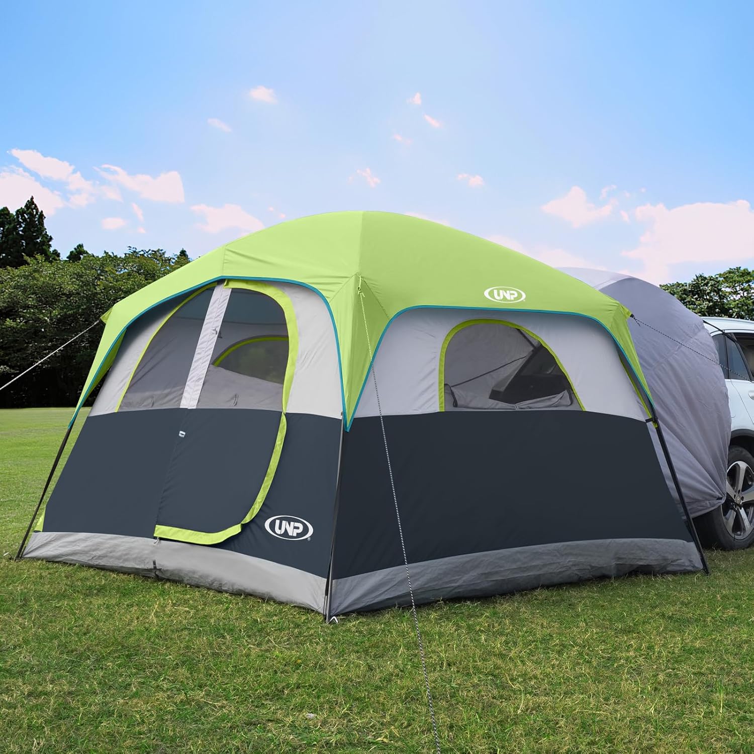 Detalle de UNP Tente SUV pour Camping, 6 Personnes – Tente de hayon pour extérieur, 3 x 2,9 m, 198,1 cm de haut