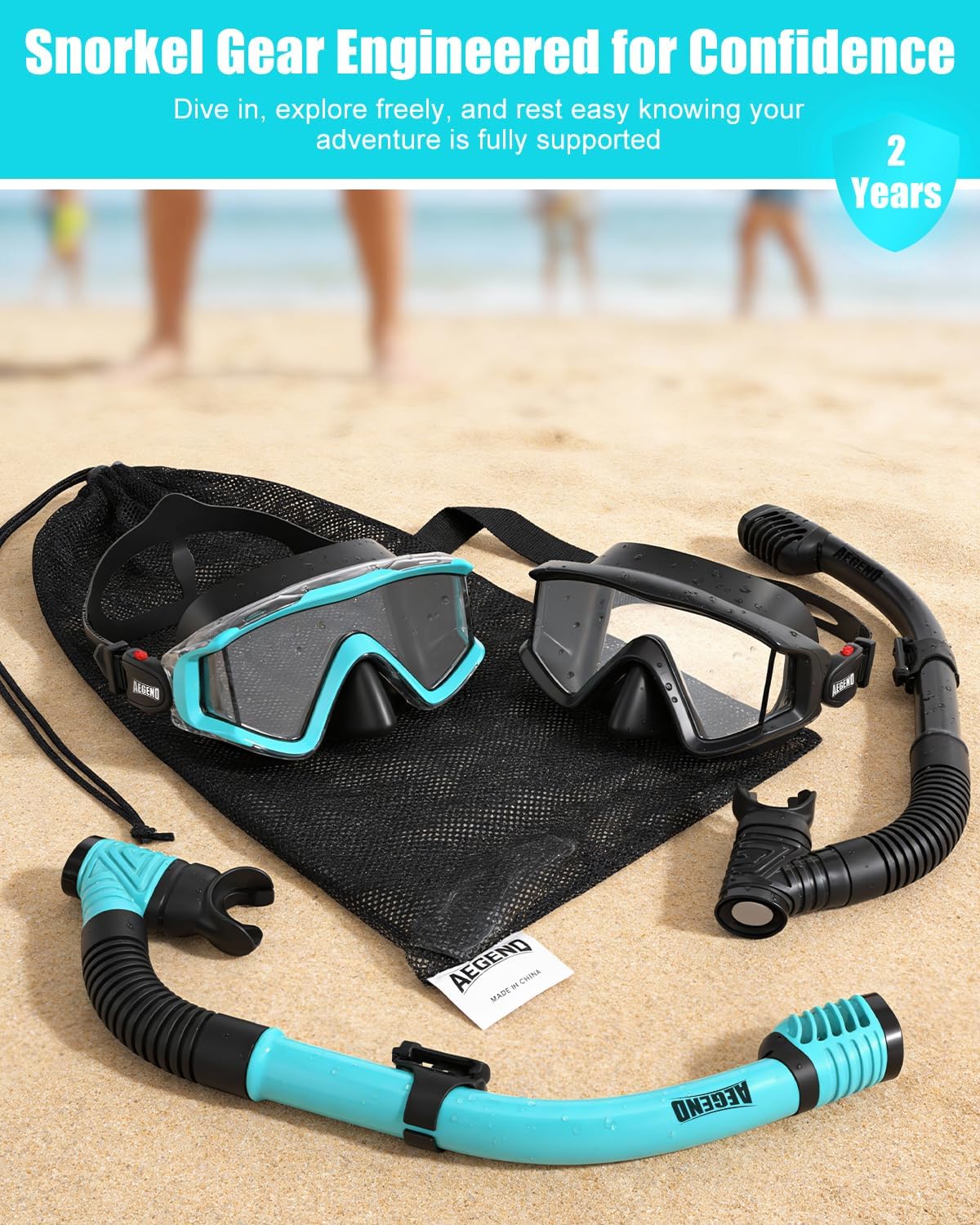 Thumbnail 6 de Aegend Snorkeling Gear: Panoramic Full-Face Mask with Top Dry Valve