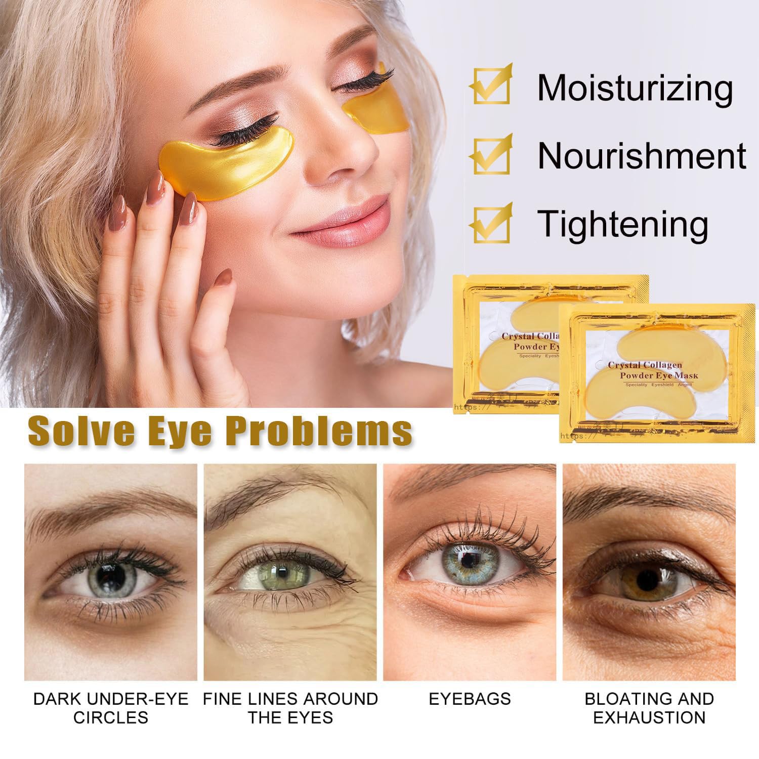Thumbnail 1 de Eakroo 20 Pairs Lip Mask & Eye Mask Set — Hydrating, Skin-Nourishing Under Eye & Lip Patches